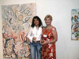 Artist Lisa Rogley with Eleanor Whitely