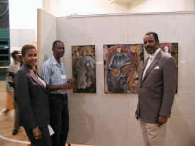 Artist Ernst Joseph with Patron Franklyn Wilson and wife