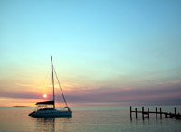 Sailboat at Sunset -  a preliminary shot