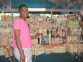 Straw bag artist Wendy Kelly