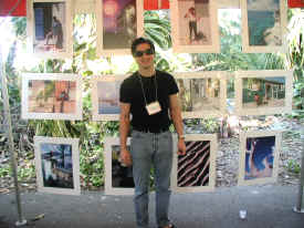Photographer Mike Klonaris with photo art