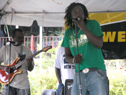 singer at cultural festival