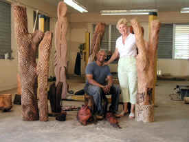 Symposium founder Eleanor Whitely and artist Antonius Roberts