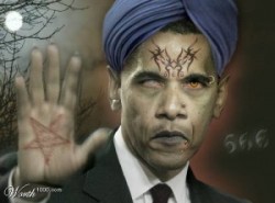 U.S. President Barack Obama as the Devil