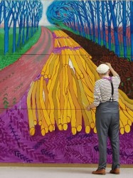 David Hockney painting