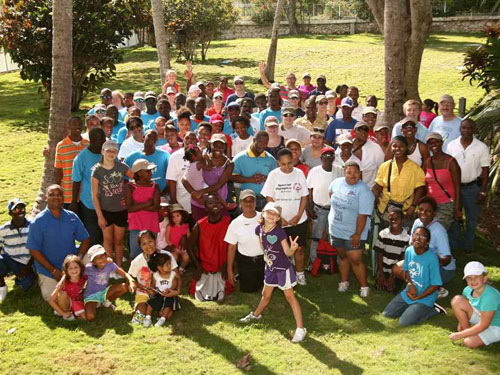 U.S. Chargé d’Affaires John Dinkelman and U.S. Embassy officials with representatives from Special Olympics Bahamas and other volunteer organizations.