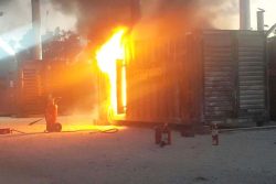 Power generator at Blue Hills damaged by fire this afternoon…