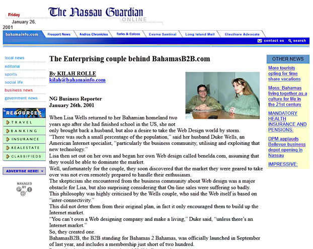 BahamasB2B helped develop the Internet in The Bahamas