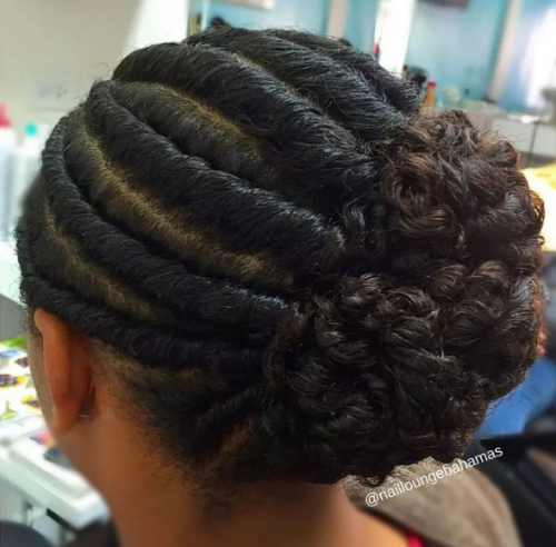 Twisted hairstyle by Bahama Hairstylist Nekita Lightbourne