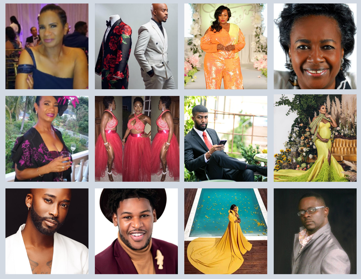 Collage of Bahamas Fashion Designers