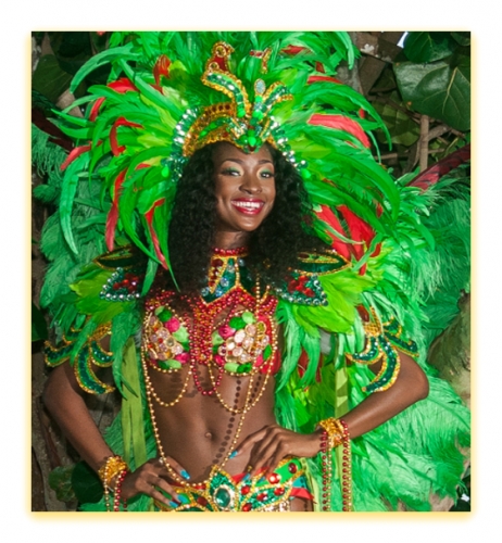 Green Carnival costume