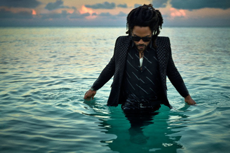 Image of Lenny Kravitz in The Bahamas