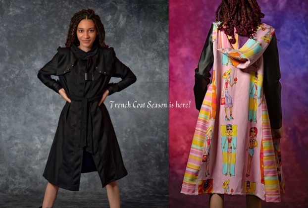Mia G fashion trench coats