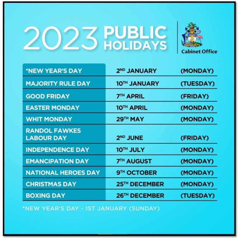 Bahamas Public Holidays 2023
