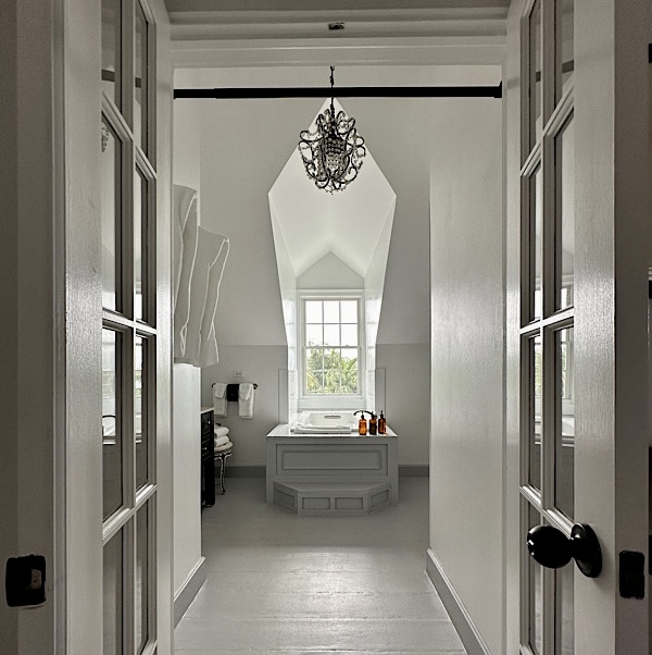 Luxurious bathroom in a room at The Landing. Harbour Island, The Bahamas.